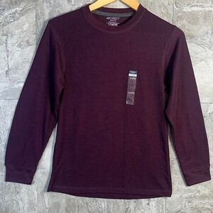 Burgundy long sleeve thermal shirt‎ kids large 14- 16 #winteressentials
